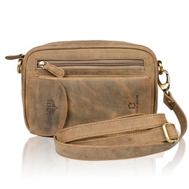 Leather Wrist Bag for Unisex Made of Cowhide Leather 21- (147A) Men's Bag Genuine Leather Bag, tan