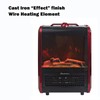 Flame Effect Mini-Fireplace Heater, Red