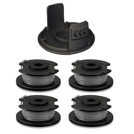 0.065" 16ft 6-Pack String Trimmer Replacement Spool and 2 Caps