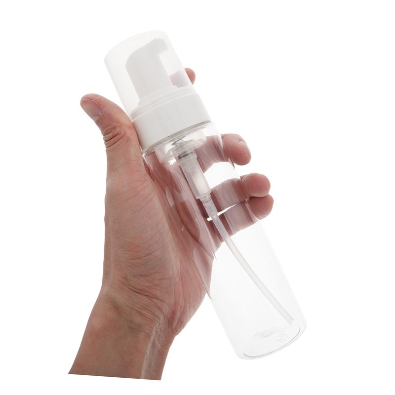 SAFIGLE 2pcs Clear Foaming Pump Bottle Refillable Travel Dispenser for