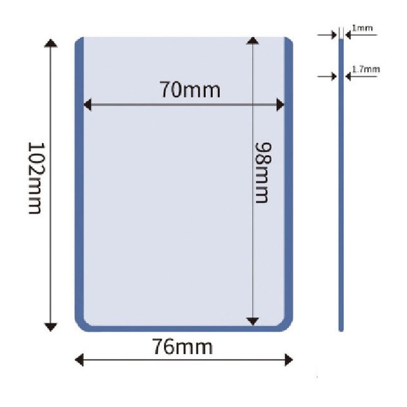 100pcs Regular Top Loaders Transparent Card Sleeves Collectible Card Top