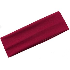 Mytoptrendz Wide Fabric Headband Stretchy Soft Elasticated Plain Kylie Hair Band Plain For Women and Girls Mens Sports Head Band Beandeau (Burgundy)