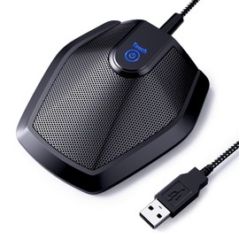 TONOR - Micrófono USB para conferencias, Condensador omnidireccional Micro para grabación, Skype, Clase Online, reportero de Corte, Plug & Play, Compatible con Mac OS X Windows PC Compute, G11