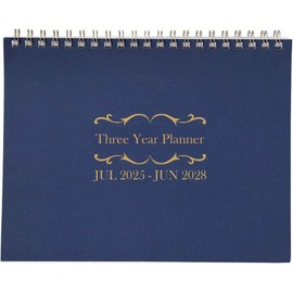 Kerixi 3 Year Calendar Planner Spiral Bound Start On JULY (Blue)