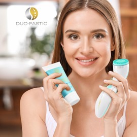 Lumineo Facial Cleansing Brush with Cleansing Gel, for Pore Exfoliating and Blackhead Cleansing, Electric USB Face Brush for Gentle Deep Cleansing (Pro Turquoise (Normal Skin))