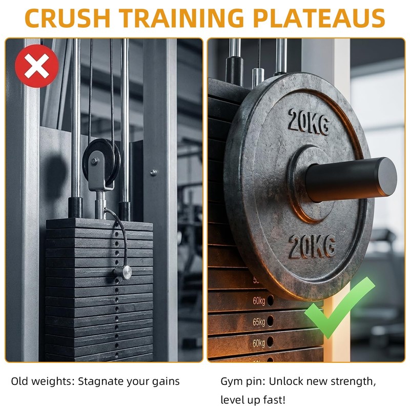 JESIFFY Gym Pin for Additional Weight 110mm Length 10mm Diameter