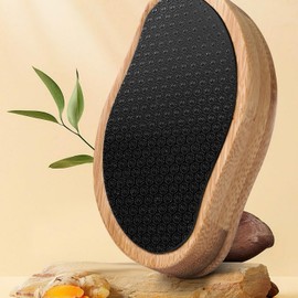 Mymai Nano Glass Foot File - Eco-Friendly Bamboo Pedicure File for Callus and Dead Skin Removal, Sustainable Foot Care Tool, Smooth and Nourished Feet