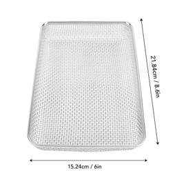 RV Furnace Vent Cover, 6 X 8.6 X 1.3 Inch RV Water Heater Screen Vent Cover, Heavy Duty Stainless Steel Mesh Cover with Installation Tool