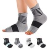 NEENCA Compression Sleeve,Foot Support,Relieves Achilles Tendonitis, Joint Pain.Grey Black M