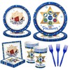100Pcs Passover Tableware Set-Happy Passover Party Supplies