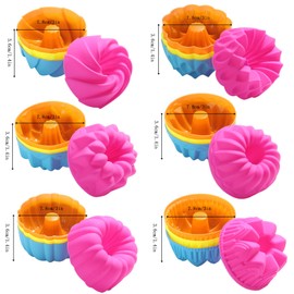 To encounter Silicone Donut Molds, 3 inch Non Stick Donuts, Bagels Pan, Silicone Molds for Jelly, Muffin Cups, 24 Pack