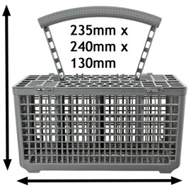 Spares2go Cutlery Basket Cage & Lid for Electrolux Dishwasher (Removable Handle, 235 x 242 x 130)