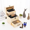 Gdrasuya10 Essential Oil Storage Box Organizer, 3 Layers Durable Wood