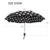 White And Black Polka Dot Umbrella Auto Open Close Folding