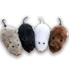​4 Pcs Wind Up Cat Toy Mouse - Self-Moving Furry Mice with Realistic Tails, Interactive Chase Toys for Indoor Cats & Kittens, Exercise Mice for Boredom Busting​