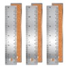 3 PCS 6-Inch Stainless Steel Metal Ruler with Cork Backing,