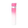 Soft Flame Lighter Wheel Flint Ignition Portable Slim Metal Cover Cool Pocket Lighters Refillable Butane Vintage Lighter Gift for Men Women (Blue+White)