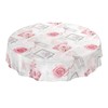 ANRO Oilcloth Tablecloth, Washable, Roses, Country House Antique Style, Grey,