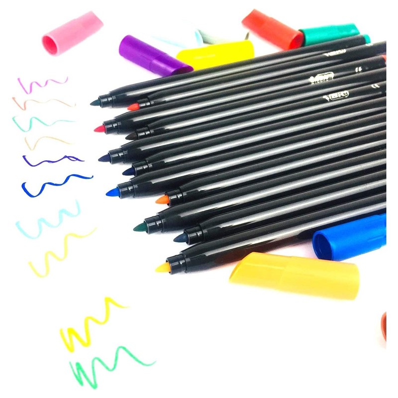 BIC Intensity Felt Tip Pens, Vibrant Colouring Pens, School Supplies