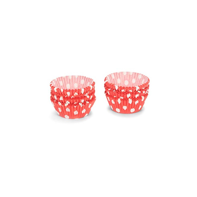 patisse - 200 pirottini per Muffin, Misura Mini, Colore: Rosso