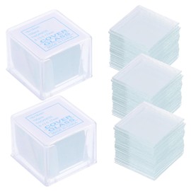 NAMOARLY 500Pcs Microscope Slides and Square Cover Glasses Cover Slips for Laboratory Use Coverslip Slides for Specimen Preparation and Bioexperiments