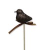 Decorative Flower Stake Glitter Bird Brown 6 x 25 cm