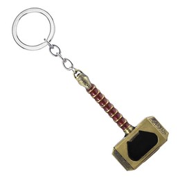 Xwbella Keychain, Thor Hammer Key Chain Metal Key Ring, Cool Gifts for Men, Husband, Boyfriend (Bronze)