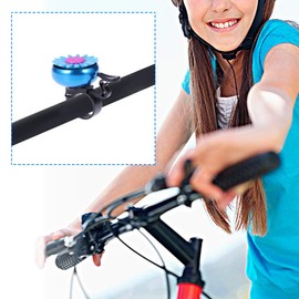 BESPORTBLE Bicycle Bell for Children Boys Girls Children Cycling Bell Ring Horn Handlebar Ring Ringer Sunflower Shaped (Blue)