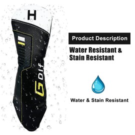 Golf Head Cover Golf Club Black and White PU Headcovers Fits Driver Fairway Wood Hybrid Utility Putter Iron Wedge Headcover.