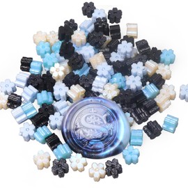 Fsalisa Sealing Wax Beads Cherry Blossom 115pcs for Stamp Sealing, Christmas Cards, Envelopes, Wedding Invitations, Wine Packages, Gift Wrapping (Hokkaido Night)