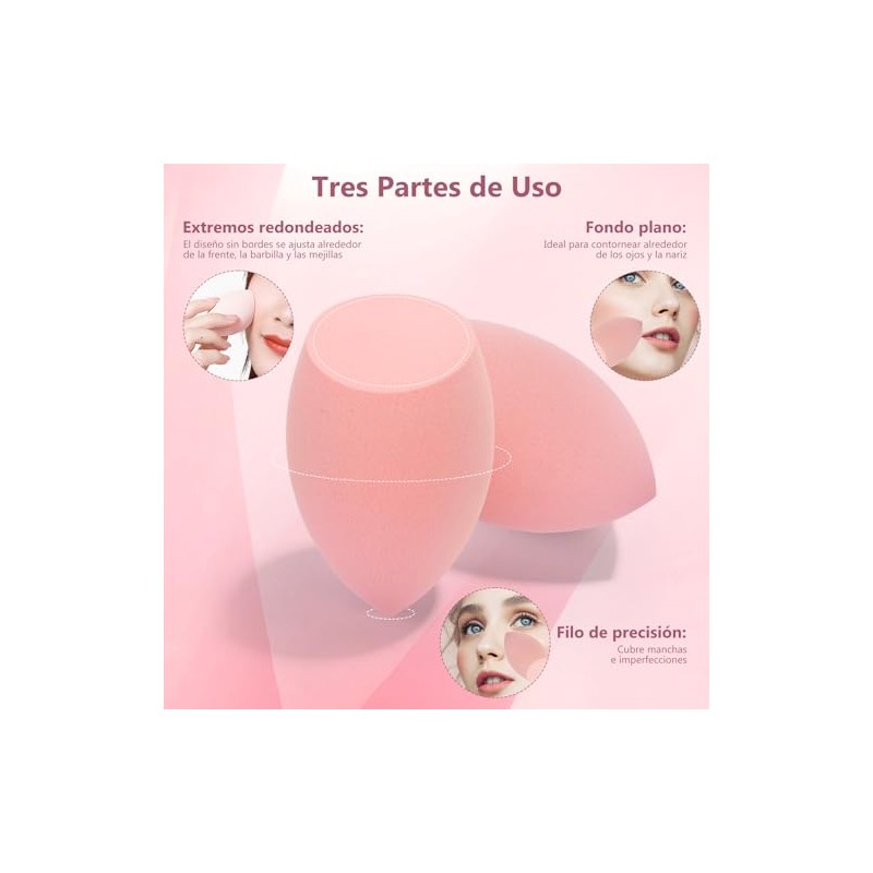 DUAIU - Set de 4 esponjas de maquillaje para difuminar