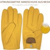 ZLUXURQ Men's Luxury and Soft 100% Sheepskin Leather Driving Gloves