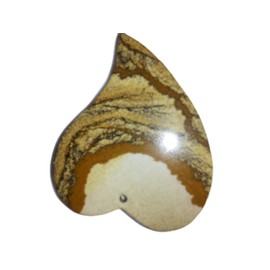 ADDICTING TASTY ICE CREAM CONE JASPER HEART NECKLACE PENDANT [ with FREE NECKLACE ] from Hibiscus Express