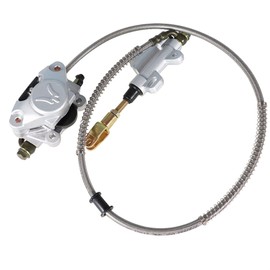 32inch/815mm Rear Axle Assembly Kit with Shaft & Hub & Chain & Brake Master Cylinder Replacement for Go Kart ATV