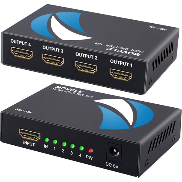 Movcle Movcle HDMI Splitter 1 in 4 out Full Ultra