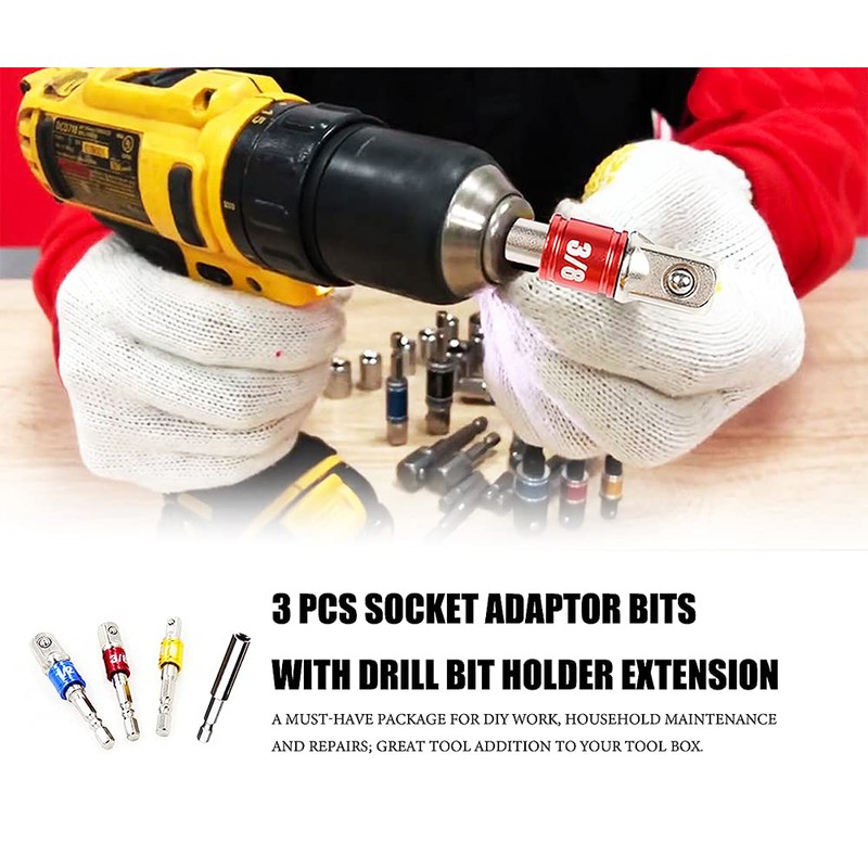 Impact Driver Bit Set Socket Adaptor Bits Set 3PCS+ Magnetic