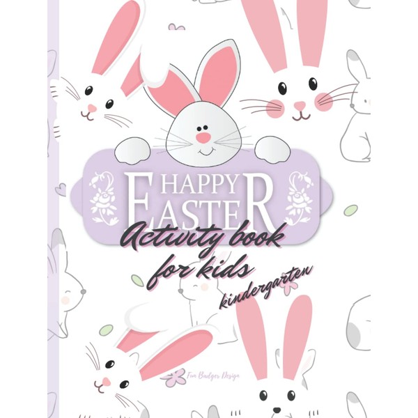 Happy Easter activity book for kids: Eggs with pattern and