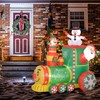 Udorich Christmas Inflatables Train for Heartwarming Holiday Cheer, Bright White