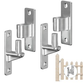Velfree 2 Pack Heavy Duty Gate Hinges, 304 Stainless Steel Gate Hinge for Wooden Fences Farm Gates, Wall Mount One Piece with Non-Welding Chain Link Fence Parts with 5/8'', Capacity up to 600lbs