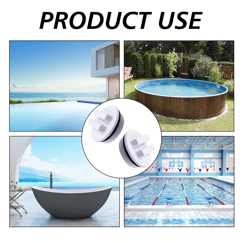 Pool Winter Plug Cap Set, Universal Fit for Skimmers and