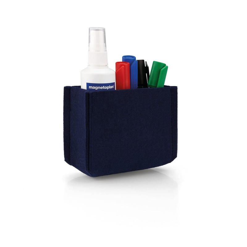 magnetoplan magnetoTray ecoAware Medium Magnetic Felt Pen Holder, 13 x