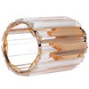 Cosmetic Brush Holder Transparent Glass Round Decorative Desktop Pen Storage