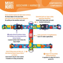 Max & Molly Ultra Comfortable Padded Neoprene Dog Step-in Sport Harness, Secure, Adjustable, and Easy Control