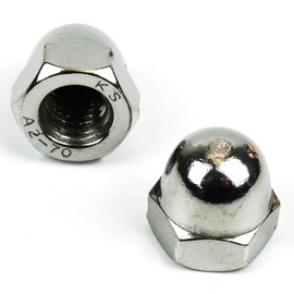 DAUMLINK® Cap nut, high shape DIN 1587, material V2A stainless steel (25 pieces) (Similar to UNI 5721) for screw optics and against injury, dirt and damage (M10)