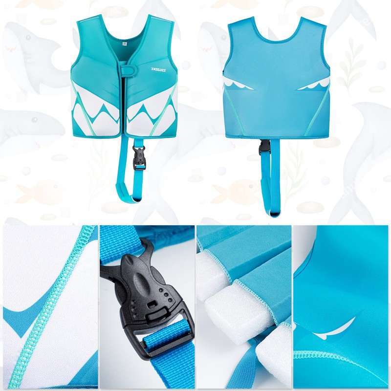 INIGGII Toddler Swim Vest, Swim Jacket for Kids, Infant Swim