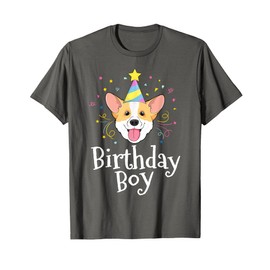 Corgi Shirt for Kids Birthday Boy Dog Party Puppy Love Pet T-Shirt