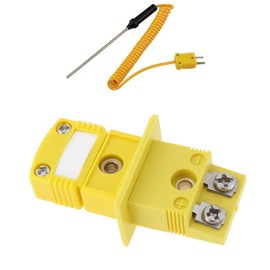 Create idea 2Set Miniature Socket and Panel Mount Thermocouple Connector Set Male and Female for Thermocouple Sensors