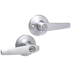 Kwikset Delta Lever Keyed with Pin and Tumbler, Satin Chrome
