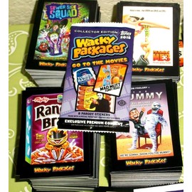 2018 Wacky Packages GO to The Movies Lot of 30 Different Sticker Cards + Wrapper