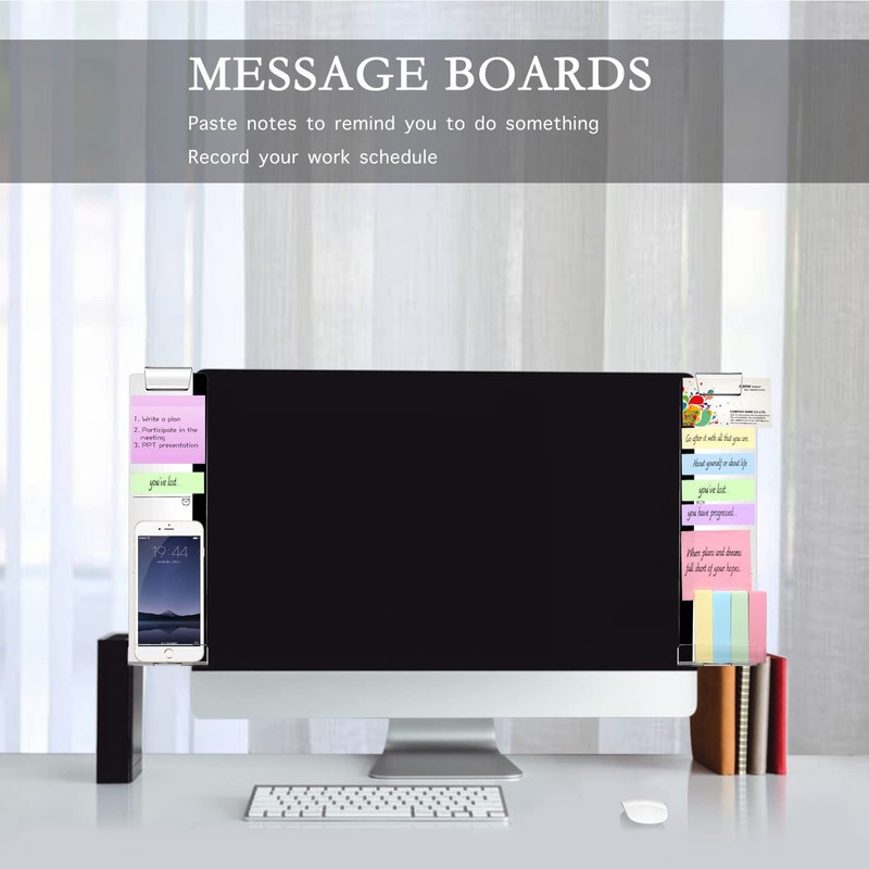 MOSISO Acrylic Monitor Memo Board, Message Memo Holders Notes Boards